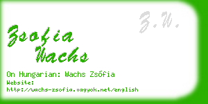 zsofia wachs business card